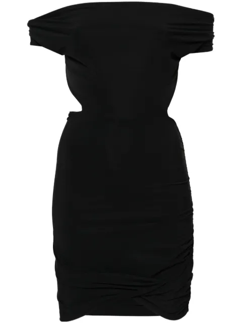 Amazuìn Ester cowl-neck minidress Black 08ESTUDB