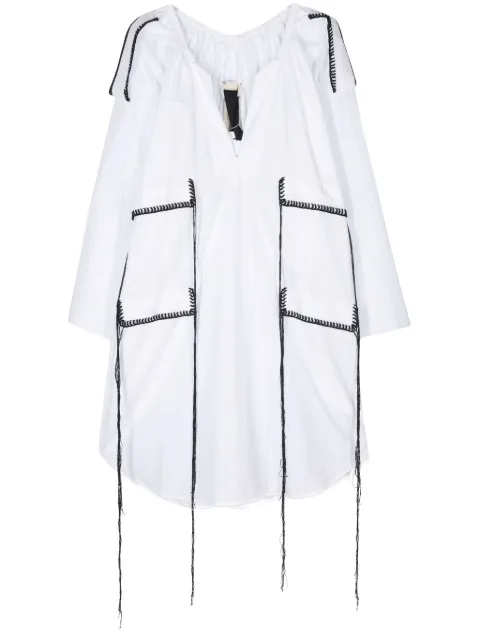 LITKOVSKA Oberih shift midi dress White D07SS24
