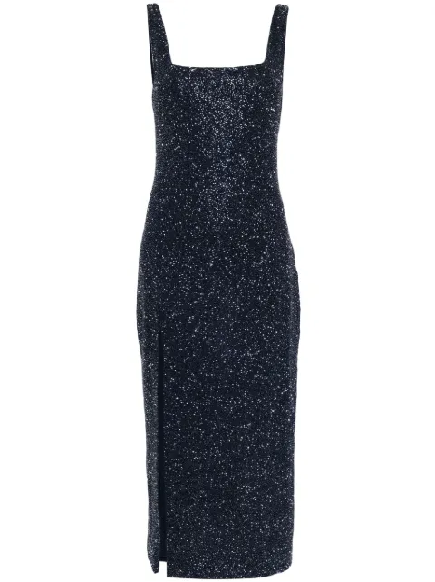 STAUD Le Sable glitter midi dress Blue 22270161