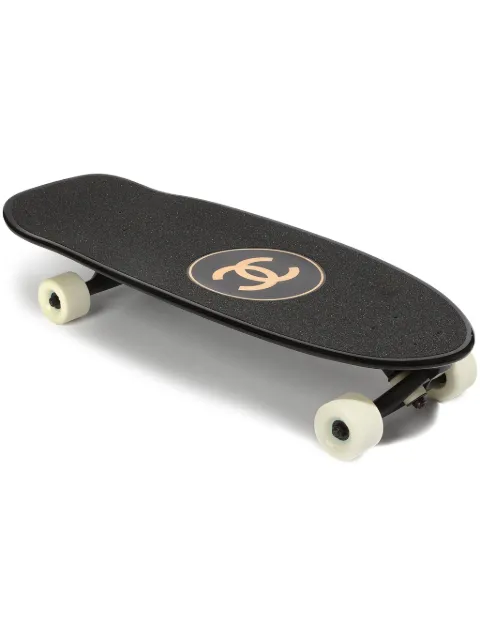 CHANEL Pre-Owned CC diamond-quilted skateboard Black CSHTSKTB7694