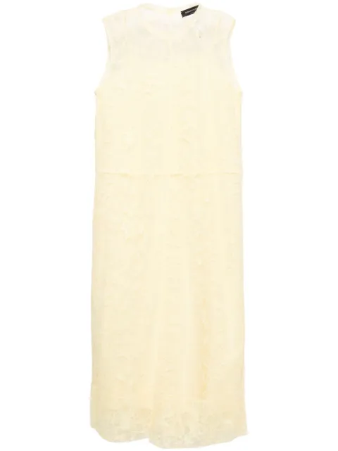 Fabiana Filippi sleeveless lace midi dress Yellow ABD274F502