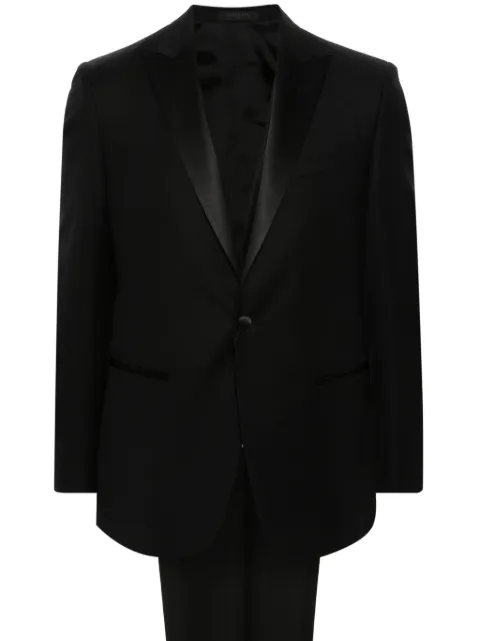 Corneliani single-breasted wool suit Black 938T209398236