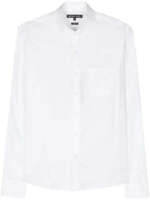 Michael Kors logo-embroidered cotton shirt White CS4405S8LU