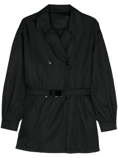 Prada Pre-Owned 2000s double-breasted belted trench coat Black PRA520PAF