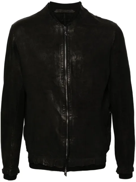 Salvatore Santoro zip-up leather bomber jacket Black 46554U