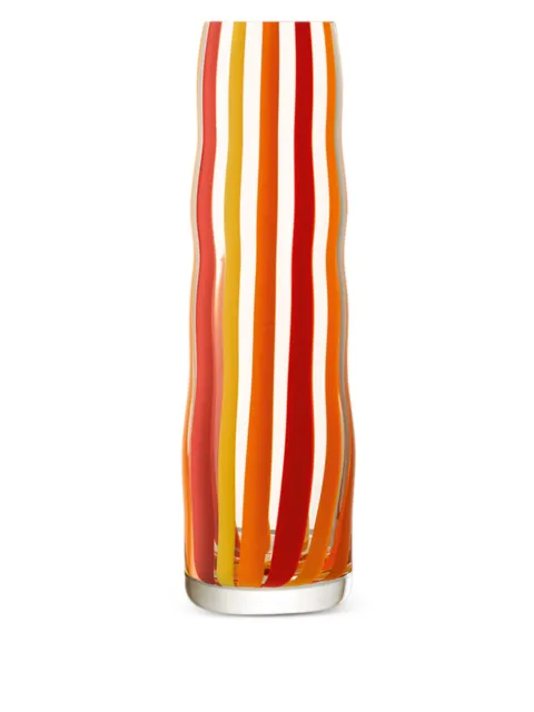LSA International Folk striped glass vase (31cm x 9cm) Red G177831645