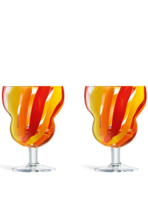 LSA International Folk wine glass (set of two) White G177308645