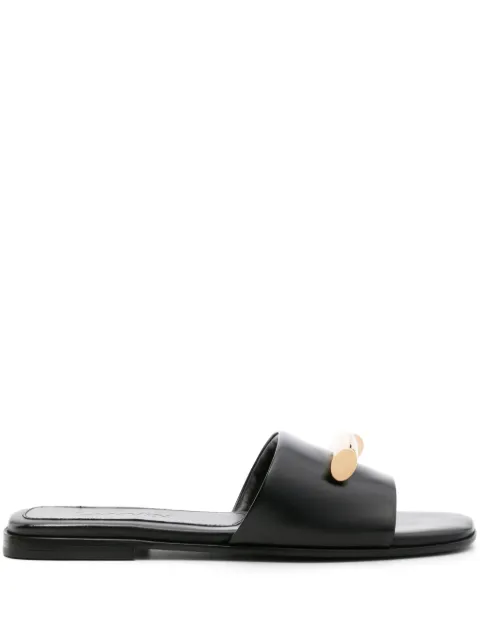 Lanvin Haute Sequence leather slides Black FWSAGL05CALFP24