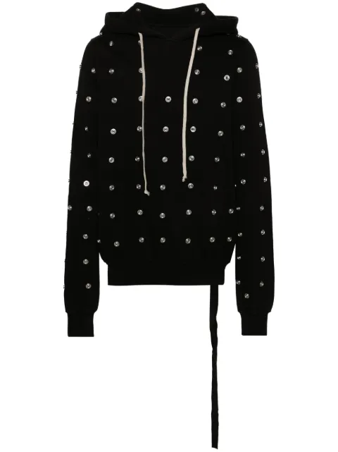 Rick Owens DRKSHDW Granbury cotton hoodie Black DU01D1288FES2
