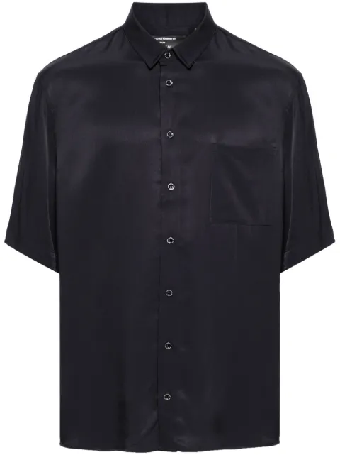 Patrizia Pepe short-sleeve textured shirt Blue 5C312TA093U