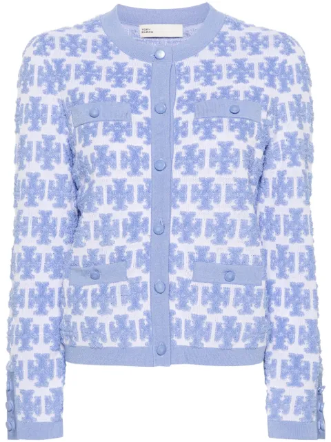 Tory Burch Kendra boucl� cardigan Blue 157538