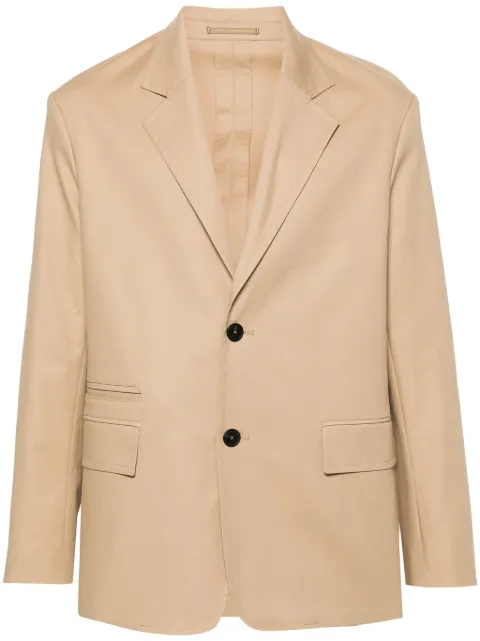 Lanvin single-breasted cotton blazer Neutrals RMJA01225896P24
