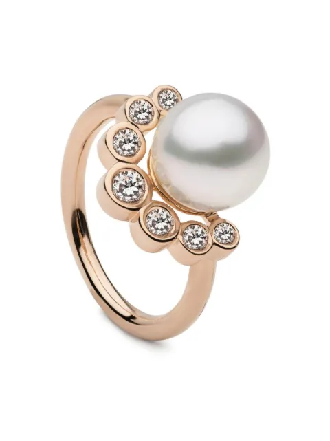 AUTORE MODA Brea pearl-embellished ring Pink 9358762004813