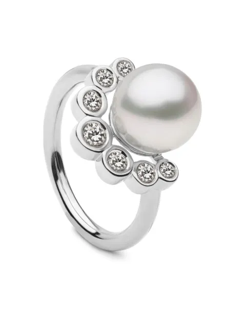 AUTORE MODA Brea pearl-embellished ring Silver 9358762004820