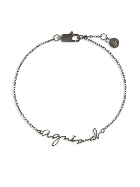 agnès b. logo chain bracelet Black BO73H922