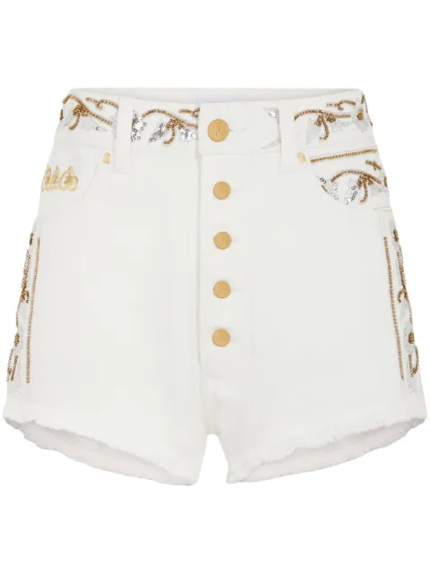 Rabanne embroidered denim shorts White 24FCPA354CO0526