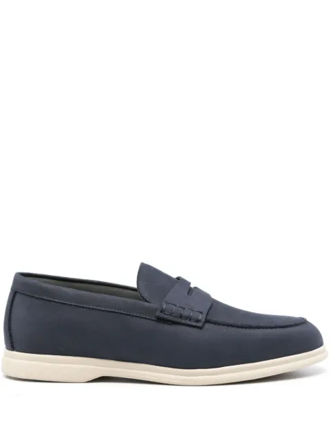 Corneliani penny-slot leather loafers Blue 93TM489320903