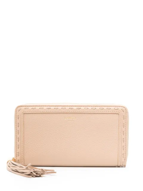Lancel zip-up leather wallet Neutrals A10111
