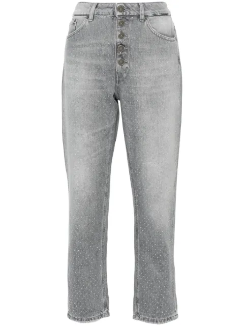 DONDUP Koons stud-embellished jeans Grey DP268BDF0277DHP9WDD