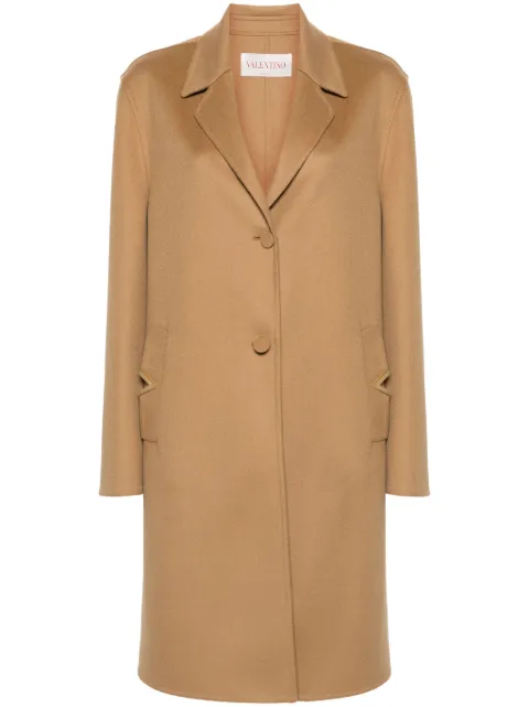 Valentino Garavani VLogo felted coat Brown BCA7176JA