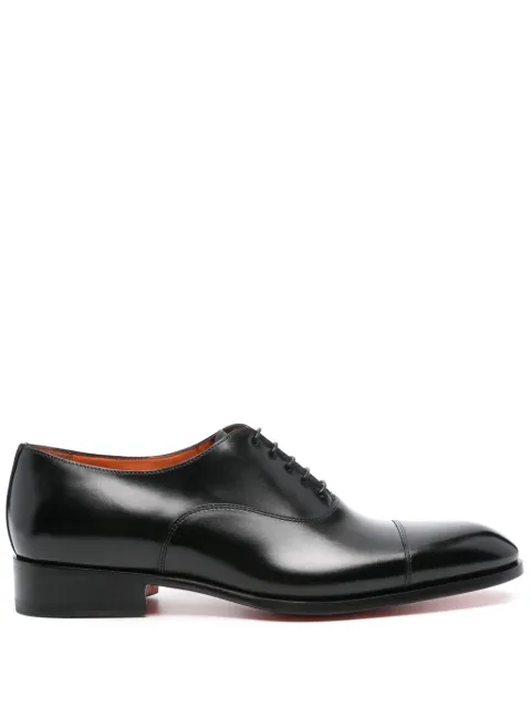 Santoni polished leather Oxford shoes Black MCCR12474JC6IOBRN01