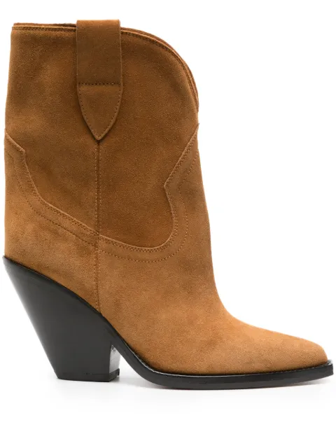 ISABEL MARANT Leyane 90mm suede boots Brown BO0004FAA1A07S