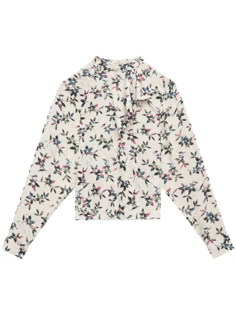 MARANT ÉTOILE Vilda floral-print blouse Neutrals HT0488FAB3J01E