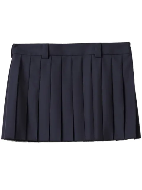 Miu Miu pleated wool miniskirt Blue MG2040S23211AD