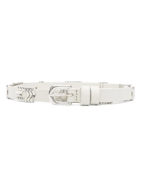 ISABEL MARANT Odena calfskin leather belt White CE230BFAA1A01A