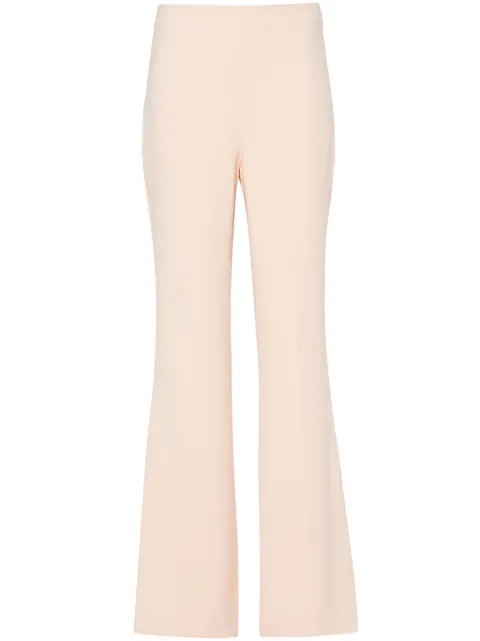 TWINSET logo-plaque cady flared trousers Pink 241TP2291