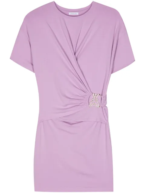 Patrizia Pepe logo-buckle mini dress Purple 2A2760J206