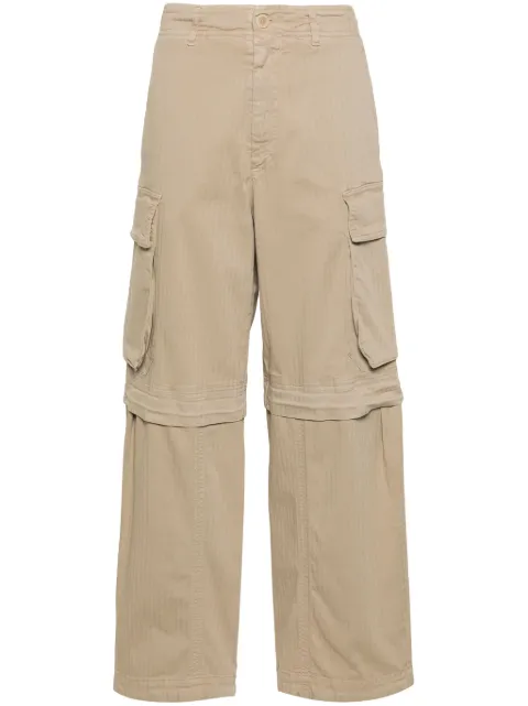 Semicouture herringbone cargo trousers Neutrals Y4SO34
