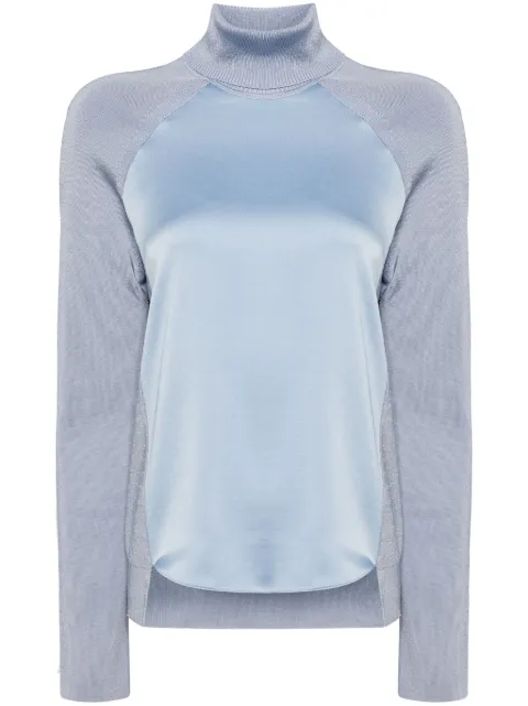 SIMKHAI Mateo panelled turtleneck top Blue 1242016W