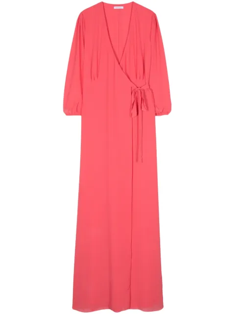 Patrizia Pepe pleat-detail wrap dress Pink 2A2789AD08