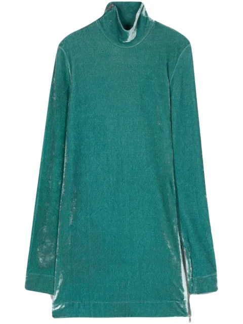 Jil Sander crushed-velvet top Blue J52NH0002J65006