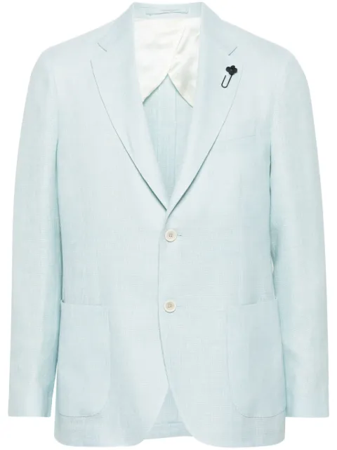 Lardini intertwined linen-blend blazer Blue EQ528AEEQSK62514