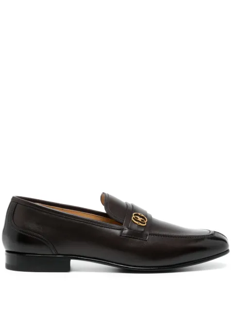 Bally Emblem-plaque leather loafers Brown MSF08LVT005U804