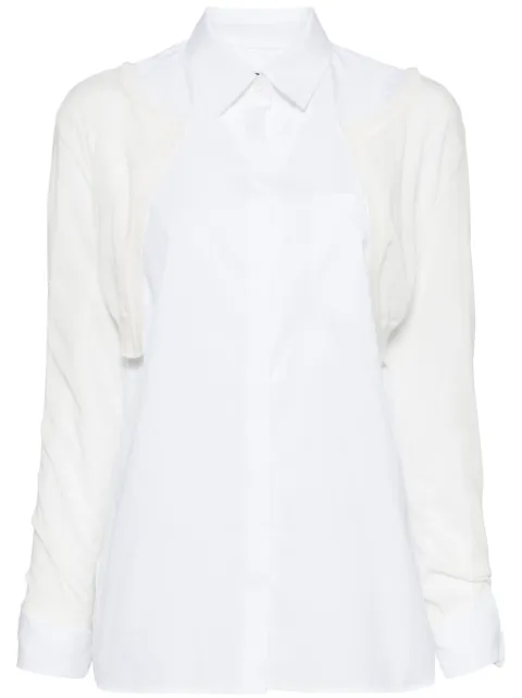 Juun.J layered long-sleeve shirt White JW4164W01