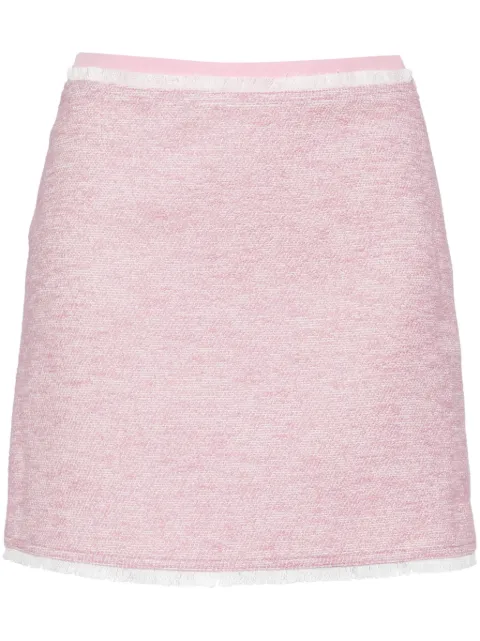 Juun.J high-waisted tweed miniskirt Pink JW4227W04
