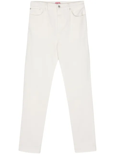 Kenzo mid-rise tapered-leg jeans White FE52DP2106W4