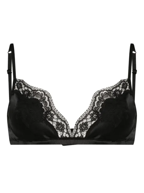 Dolce & Gabbana lace-panel bralette Black O1A01TONO13