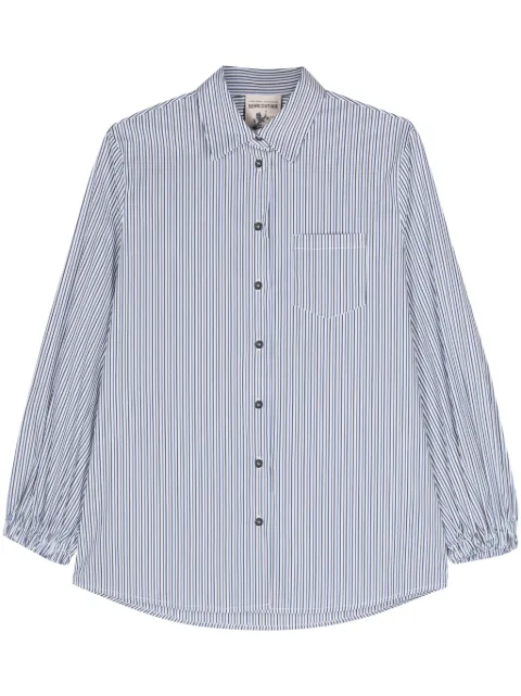 Semicouture striped poplin shirt Blue Y4SK32