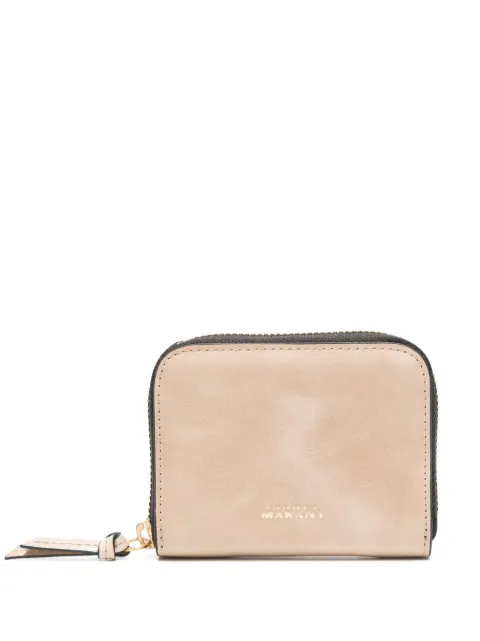 ISABEL MARANT Yuki Small leather wallet Neutrals MP0036FAA4C23M