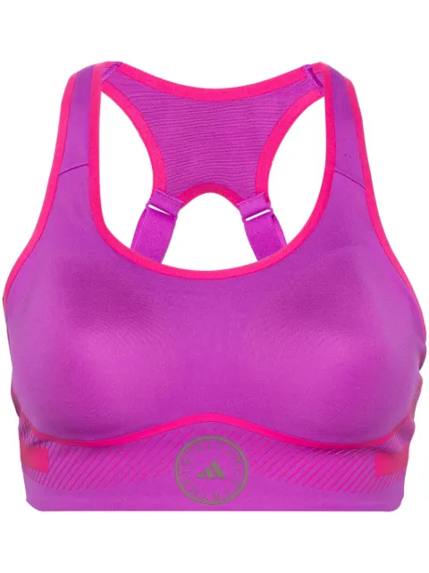 adidas by Stella McCartney TruePace stripe-detailing sports bra Purple IT9382