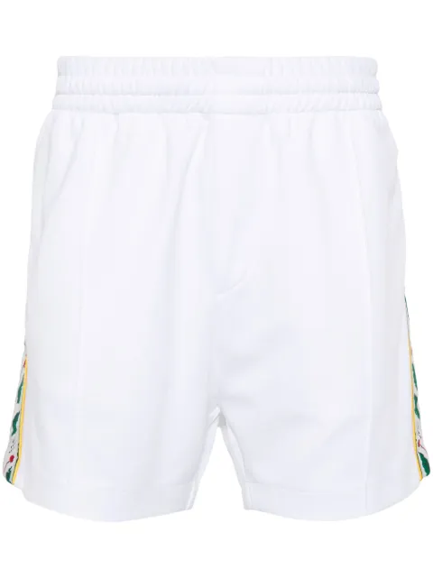 Casablanca logo-embellished jersey shorts White MS24JTR167