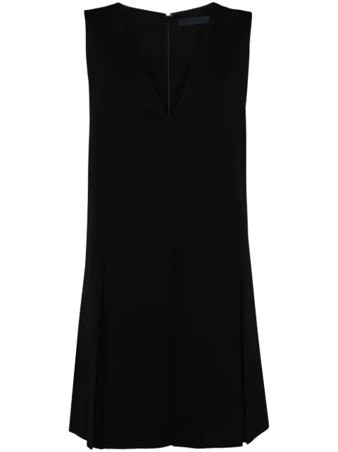 Juun.J V-neck pleated minidress Black JW4471W02