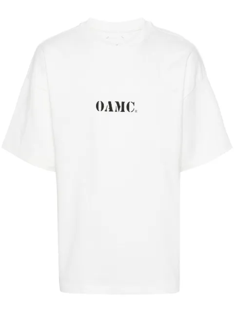 OAMC logo-print organic T-shirt White 24E28OAJ14COT00912