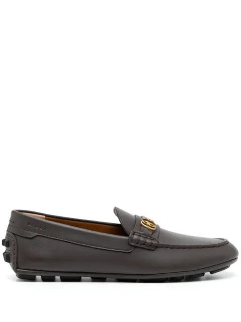 Bally Emblem-plaque leather driving shoes Brown MSD02VVT031U804