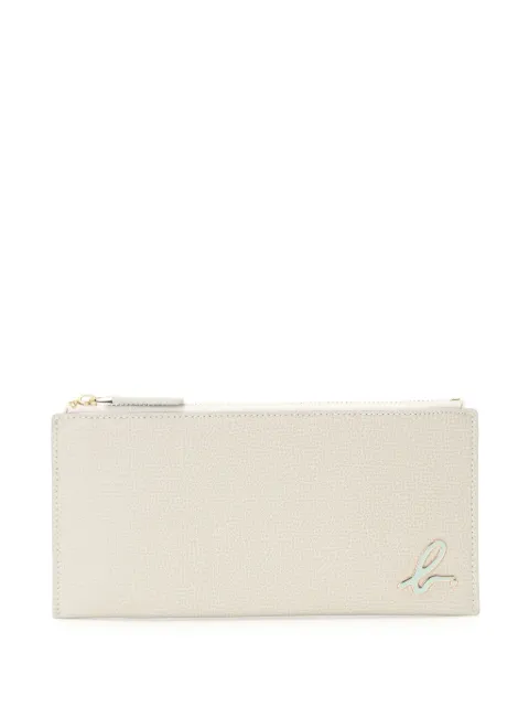 agnès b. logo-plaque leather purse White P300VCU6