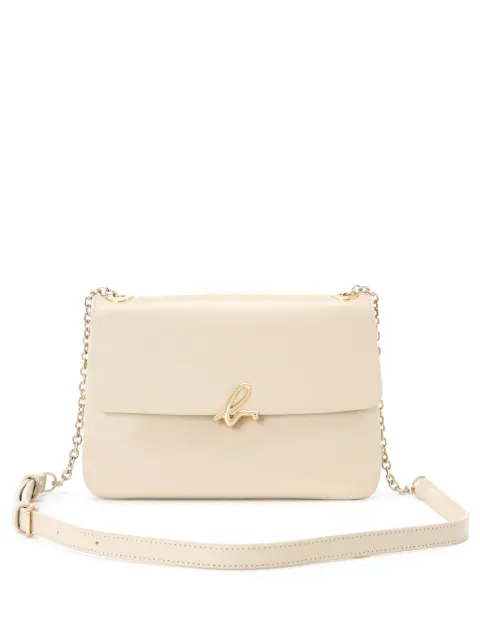 agnès b. logo-clasp leather crossbody bag Neutrals P239VCV0